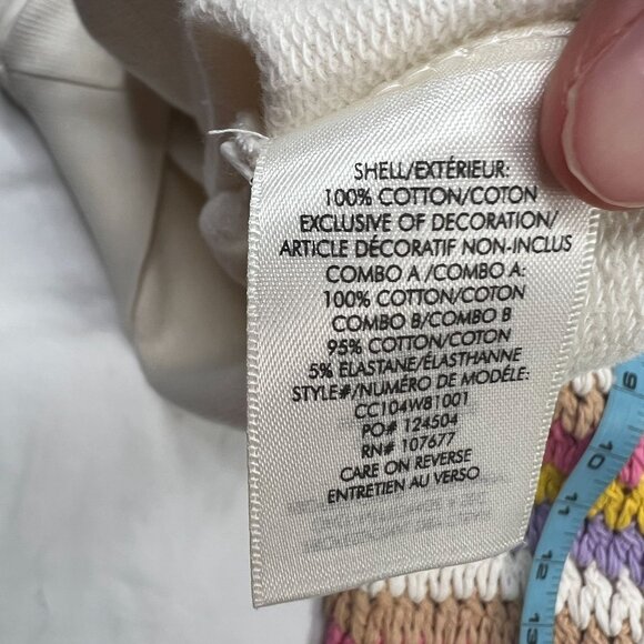 Alice + Olivia Pocket Hoodie Pullover Ivory Multicolor Small - Picture 16 of 16